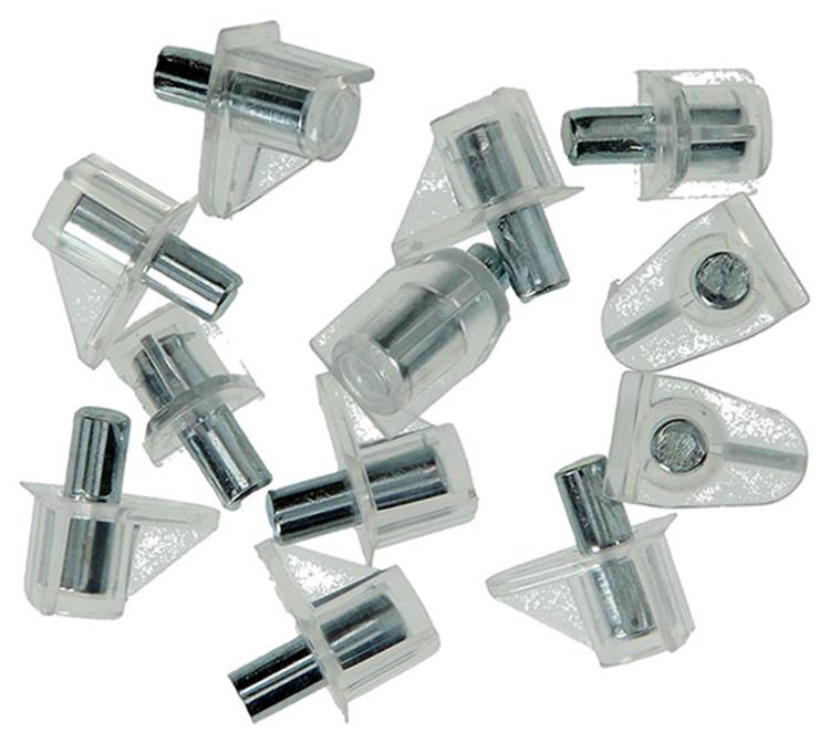 Afbeelding laden in galerijviewer, Mack 1014490 - 12 plankdragers transparant ø 5 mm | 5 stuks