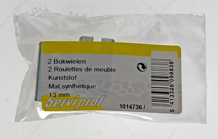 Afbeelding laden in galerijviewer, 1014736 - 2 st bokwiel kunststof 13mm | 5 stuks