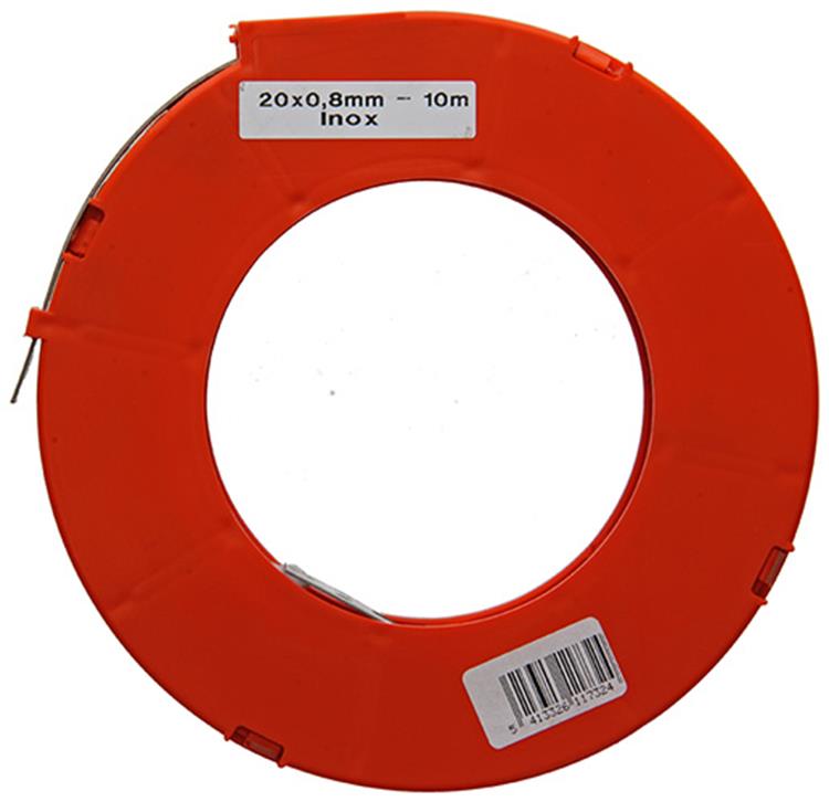 Afbeelding laden in galerijviewer, 1014767 - geperforeerd bandijzer, inox 19mmx0.8mmx10m | 2 stuks