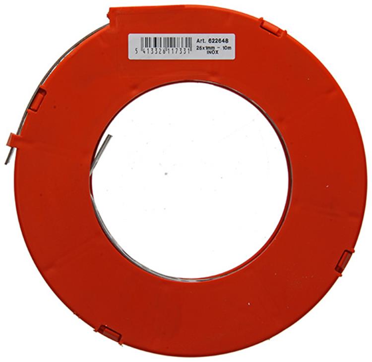 Afbeelding laden in galerijviewer, 1014768 - geperforeerd bandijzer, inox 25mmx1mmx10m | 2 stuks