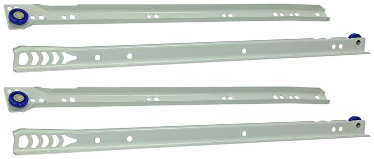 Afbeelding laden in galerijviewer, 1013689 - paar rolladegeleiders wit 25kg 40cm | 5 stuks