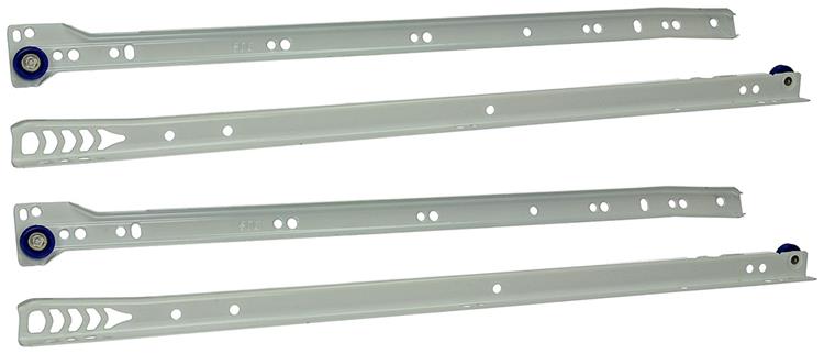 Afbeelding laden in galerijviewer, 1013691 - paar rolladegeleiders wit 25kg 50cm | 5 stuks
