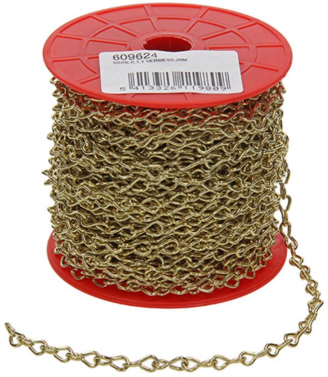 Afbeelding laden in galerijviewer, Mack 1013677 - 25m vermessingde ketting si 1,1 6mm | 25 stuks