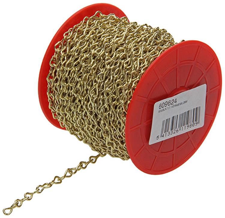 Cargue la imagen en el visor de la galería, 1013677 - 25m vermessingde ketting si 1,1 6mm | 25 stuks