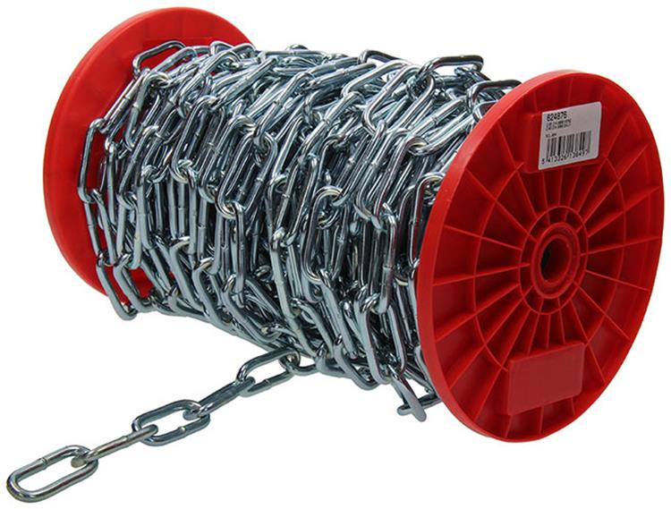 Afbeelding laden in galerijviewer, 1015131 - ketting schakel lang din5685-1ø 6mm l 42mm 25m wwl 160 kg | 25 stuks