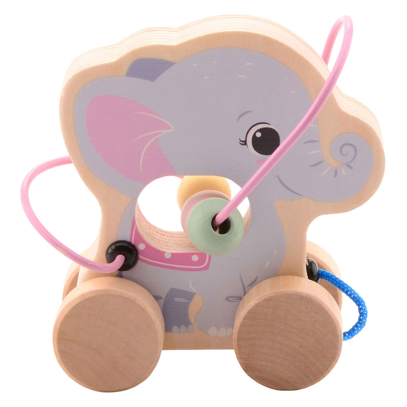 Load image into Gallery viewer, Joueco the wildies houten dier met kralenbaan