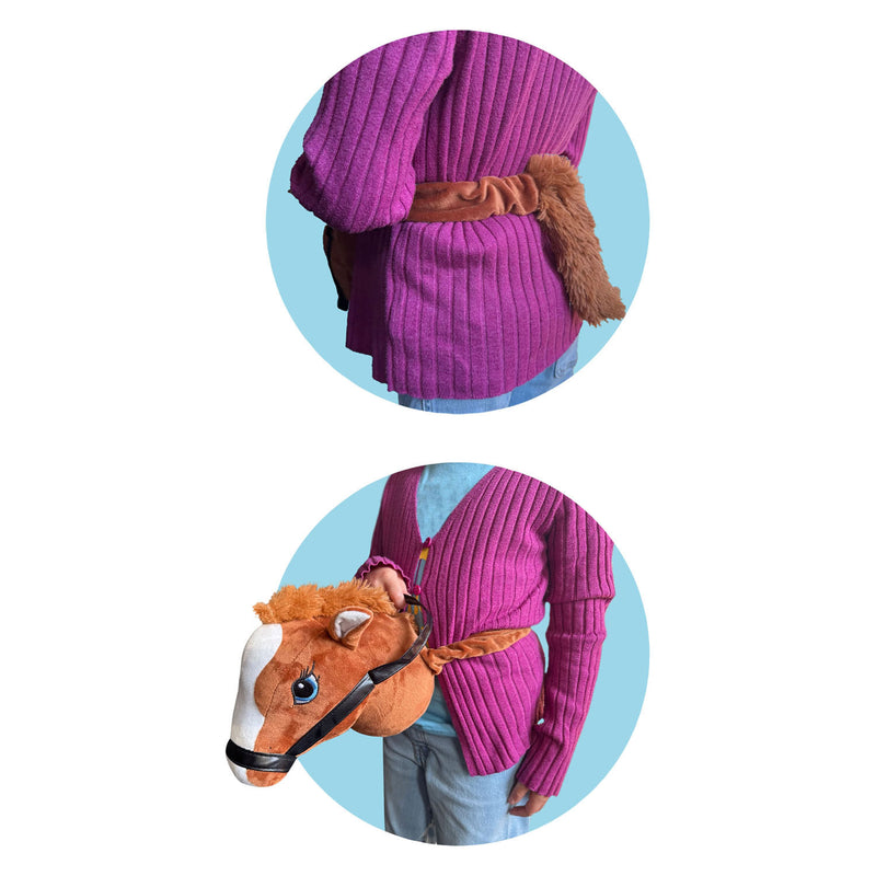 Chargez l'image dans la visionneuse de la galerie, Holly horse paardenhoofd lichtbruin met elastiek