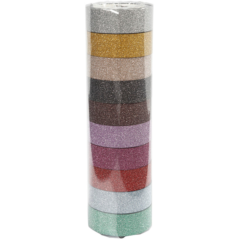 Load image into Gallery viewer, Creativ company https: www.cchobby.nl glitter-tape-b-15-mm-diverse-kleuren-10x6-m-1-doos