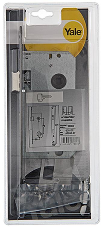 Afbeelding laden in galerijviewer, Yale 1019040 - 1 dubbel insteekslot l r inox a2656 50mm | 3 stuks