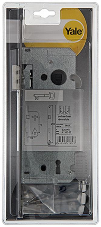 Laden Sie das Bild in Galerie -Viewer, Yale 1019044 - 1 dubbel insteekslot l r inox a1353-27 50mm | 1 stuks