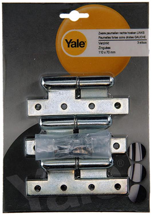 Chargez l'image dans la visionneuse de la galerie, Yale 1019142 - 3 zware paumel.verz.rechte hoek links 110x70mm | 2 stuks