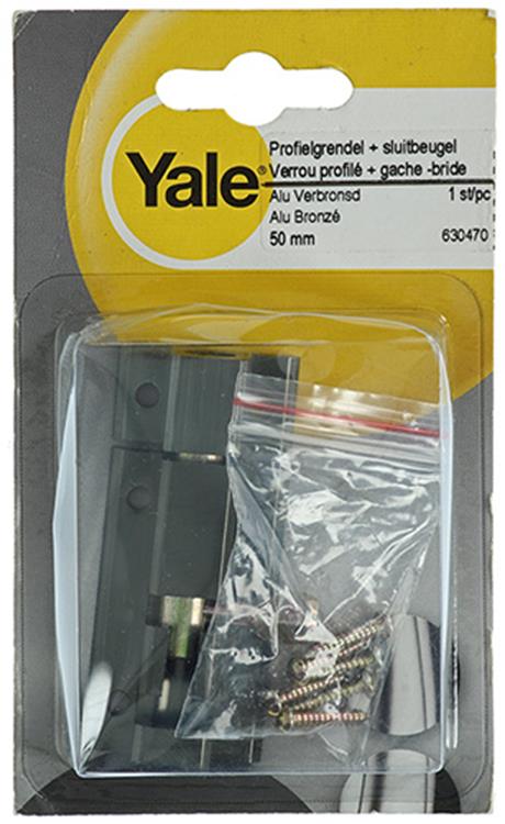 ギャラリービューアに画像をロードする, Yale 1019183 - profielgrendel met sluitbeugelverbrnsd 50mm | 5 stuks