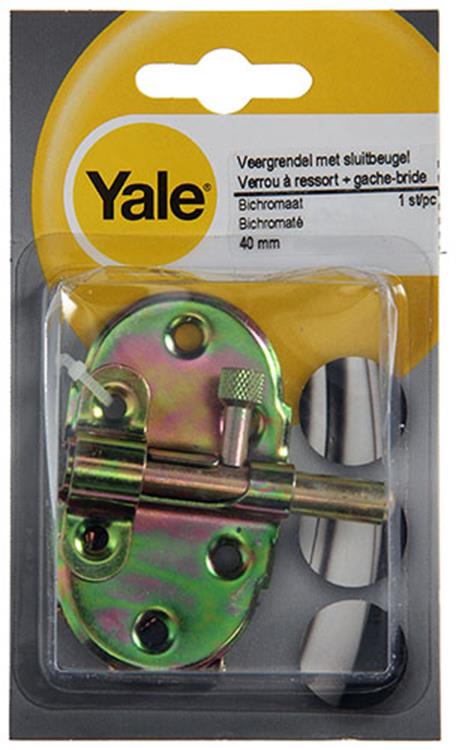 Afbeelding laden in galerijviewer, Yale 1019197 - veergrendel met sluitbeugel, bichromaat 40mm | 5 stuks