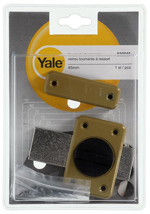 Afbeelding laden in galerijviewer, Yale 1019218 - 1 draaischuif + veer gelakt 45mm | 2 stuks
