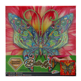 Afbeelding laden in galerijviewer, Grafix diamond painting op canvas | tijger | formaat 30x30cm | diamond painting pakket volledig | thema dieren | diamond painting op canvas | inclusief diamond painting pen en schudbakje | eindresultaat ophangen aan de muur