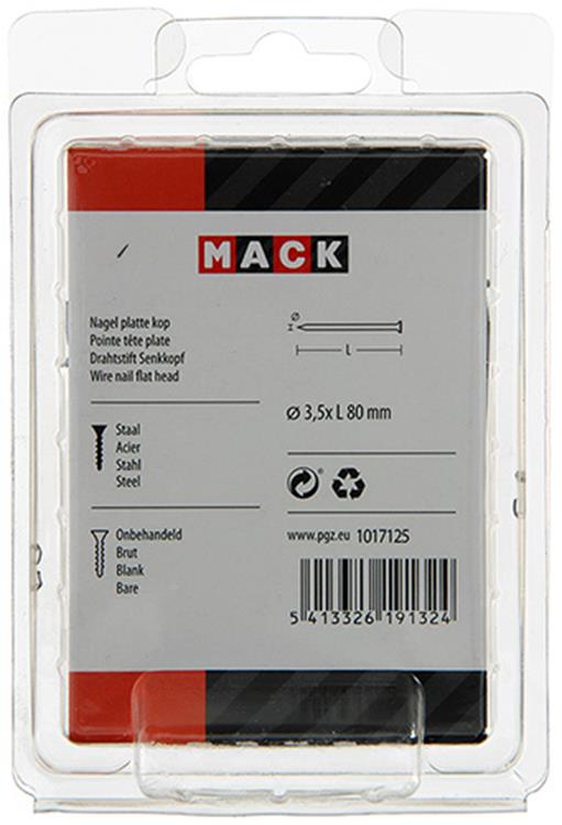Afbeelding laden in galerijviewer, Mack 1017125 - nagel platte kop 180 gr 3,5 x 80 mm | 5 stuks