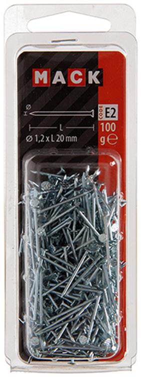 ギャラリービューアに画像をロードする, Mack 1017148 - nagel platte kop staal verzinkt 100 gr 1,2 x 20 mm | 5 stuks
