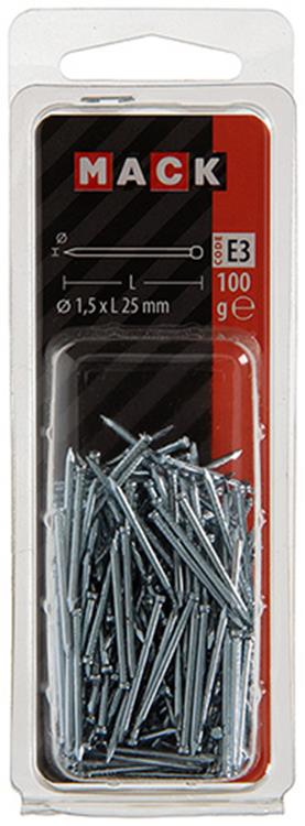 Chargez l'image dans la visionneuse de la galerie, Mack 1017157 - nagel ronde kop staal verzinkt100 gr 1,5 x 25 mm | 5 stuks