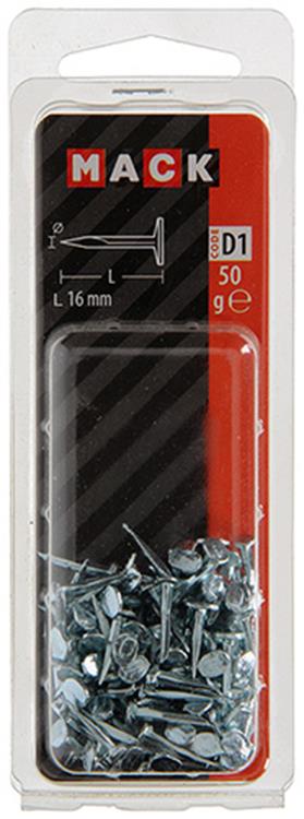 Afbeelding laden in galerijviewer, Mack 1017192 - bloknagel staal verzinkt 50 gr16 mm | 10 stuks