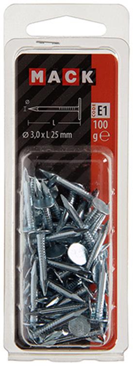 Afbeelding laden in galerijviewer, Mack 1017202 - schalienagel staal verzinkt 100 gr 3,0 x 25 mm | 5 stuks