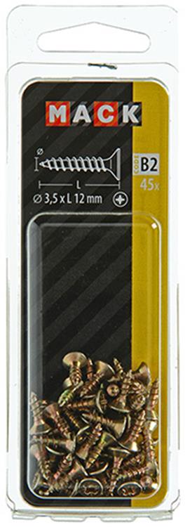 Chargez l'image dans la visionneuse de la galerie, Mack 1017221 - spaanplaatschroef vz kop geelverz.45 st 3,5 x 12 mm | 10 stuks