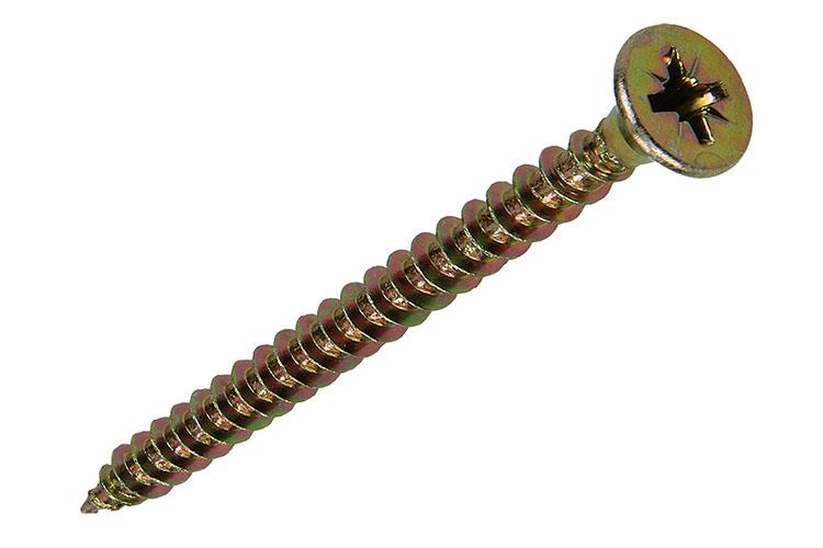 Afbeelding laden in galerijviewer, Mack 1017258 - spaanplaatschroef vz kop geelverz. 8 st 5,0 x 60 mm | 10 stuks