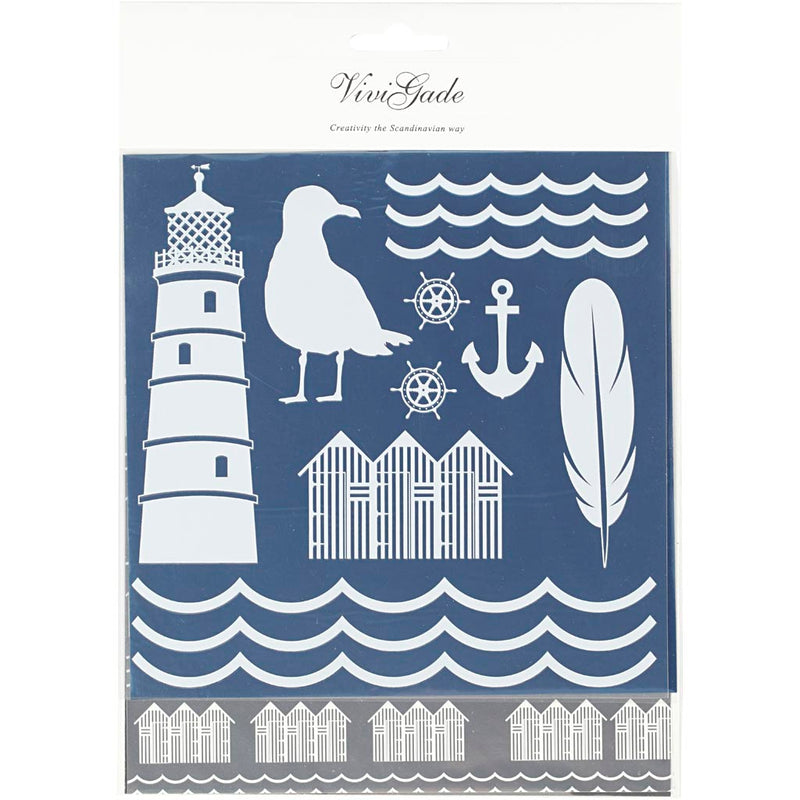 Afbeelding laden in galerijviewer, Https: www.cchobby.nl deco-folie-en-transfervel-vuurtoren-vel-15x15-cm-blauw-zilver-2x2-vel-1-doos