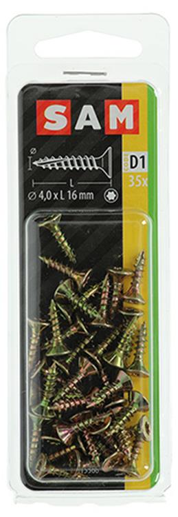 Chargez l'image dans la visionneuse de la galerie, Mack 1017292 - spaanplschr.vzkop-zelfb. geelverz. 35 st 4,0 x 16 mm | 10 stuks