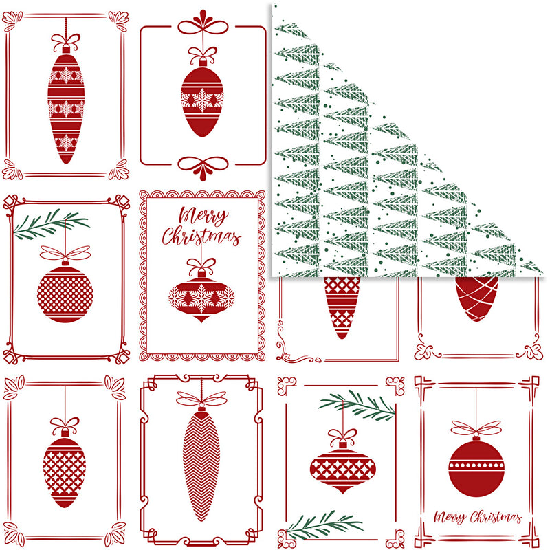 Chargez l'image dans la visionneuse de la galerie, Https: www.cchobby.nl design-papier-kerstballen-en-kerstbomen-vel-30-5x30-5-cm-180-gr-5-vel-1-doos
