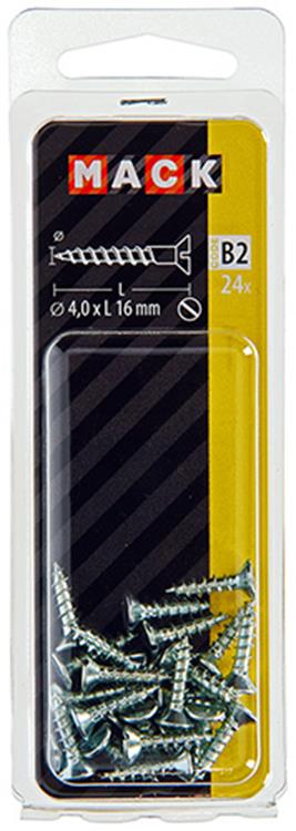 Laden Sie das Bild in Galerie -Viewer, Mack 1017352 - houtschroef verzonken kop verz24 st 4,0 x 16 mm | 10 stuks