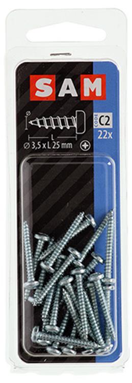 Chargez l'image dans la visionneuse de la galerie, Mack 1017441 - zelftappende schroef cyl kop verz. 22st 3,5 x 25 mm | 10 stuks