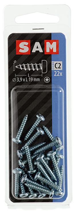 Afbeelding laden in galerijviewer, Mack 1017444 - zelftappende schroef cyl kop verz. 22st 3,9 x 19 mm | 10 stuks