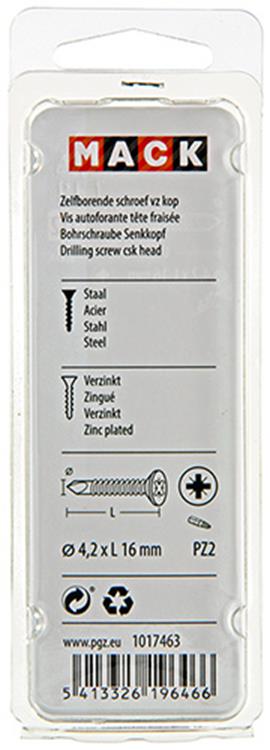 ギャラリービューアに画像をロードする, Mack 1017463 - zelfborende schroef vz kop verz. 28 st 4,2 x 16 mm | 10 stuks