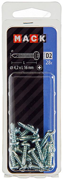Chargez l'image dans la visionneuse de la galerie, Mack 1017469 - zelfborende schroef cyl. kop verz. 28st 4,2 x 16 mm | 10 stuks