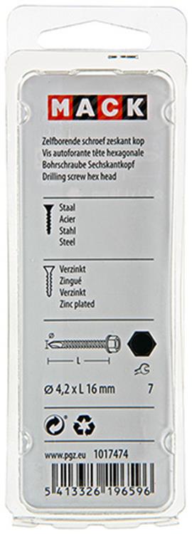 Afbeelding laden in galerijviewer, Mack 1017474 - zelfborende schroef zesk.kop verz. 28st 4,2 x 16 mm | 10 stuks