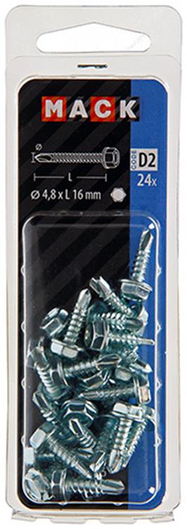 Afbeelding laden in galerijviewer, Mack 1017475 - zelfborende schroef zesk.kop verz. 24st 4,8 x 16 mm | 10 stuks