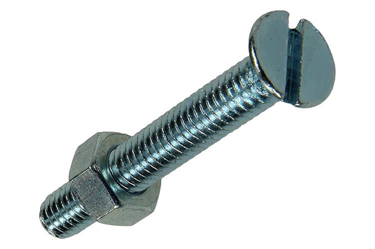 Afbeelding laden in galerijviewer, Mack 1017511 - metaalschroef verz. kop + moer verz. 6 st m6 x 40 mm | 10 stuks