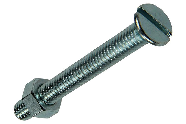 Afbeelding laden in galerijviewer, Mack 1017512 - metaalschroef verz. kop + moer verz. 6 st m6 x 50 mm | 10 stuks
