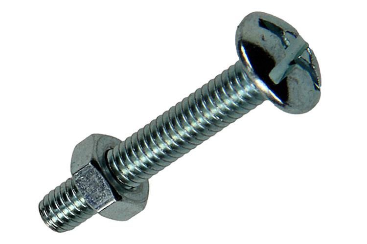 Afbeelding laden in galerijviewer, Mack 1017541 - kachelbout + moer staal verzinkt 18 st m4 x 25 mm | 10 stuks