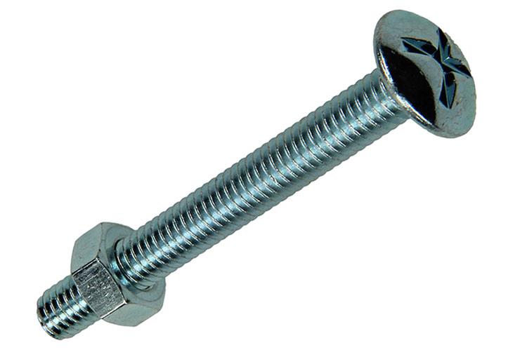 Afbeelding laden in galerijviewer, Mack 1017555 - kachelbout + moer staal verzinkt 6 st m6 x 50 mm | 5 stuks