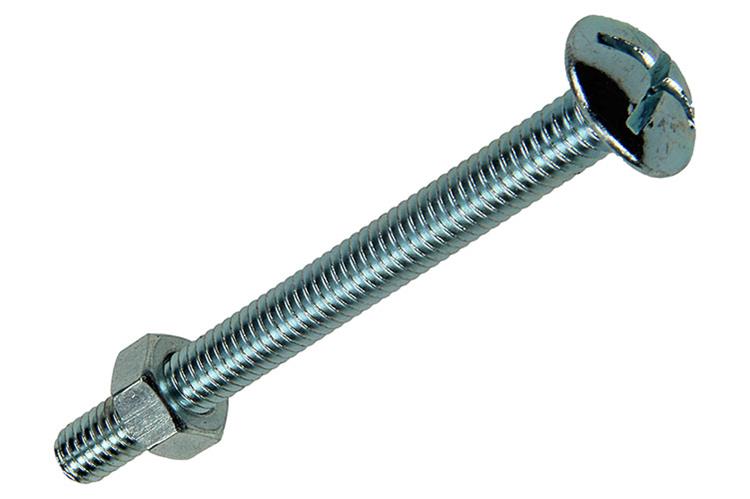 Afbeelding laden in galerijviewer, Mack 1017556 - kachelbout + moer staal verzinkt 5 st m6 x 60 mm | 10 stuks
