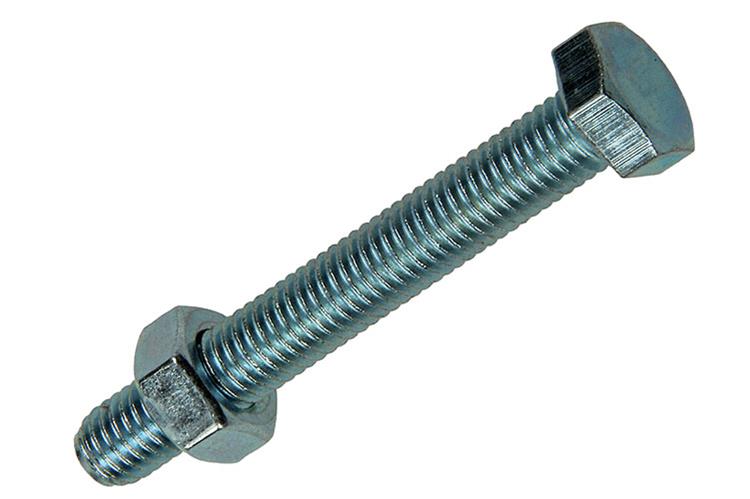 Afbeelding laden in galerijviewer, Mack 1017617 - tapbout + moer staal verzinkt 4 st m8 x 60 mm | 10 stuks