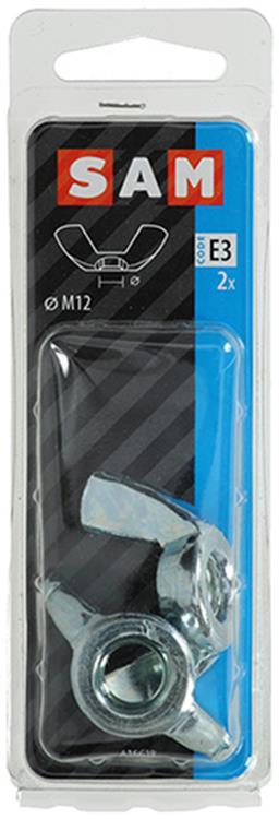 Afbeelding laden in galerijviewer, Mack 1017701 - vleugelmoer staal verzinkt 2 st m12 | 5 stuks