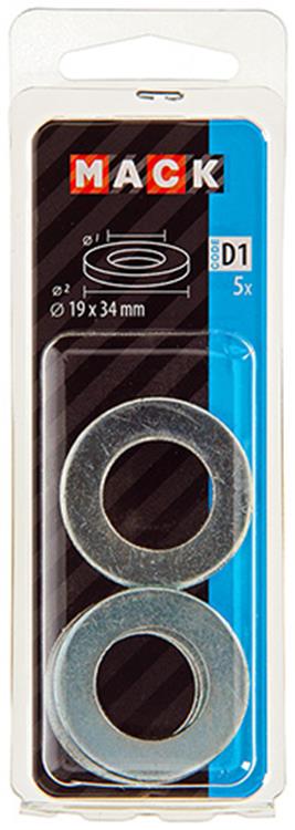 Chargez l'image dans la visionneuse de la galerie, Mack 1017721 - sluitring staal verzinkt 5 st 19 x 34 mm | 10 stuks