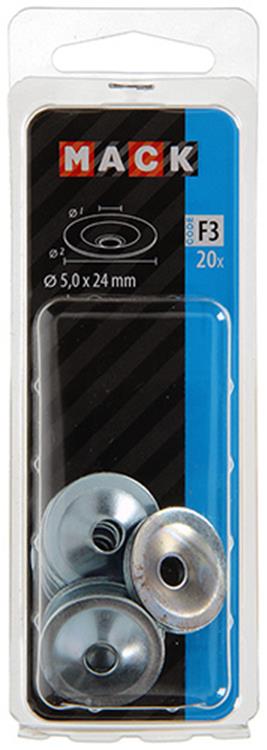 Afbeelding laden in galerijviewer, Mack 1017759 - sluitplaat vr gipsplaatschr. verz. 20 st 5 x 24 mm | 10 stuks