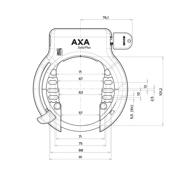 Load image into Gallery viewer, Set Ringslot AXA Solid Plus + AXA Linq City 100 - zwart