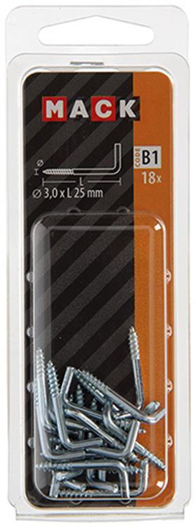 Afbeelding laden in galerijviewer, Mack 1017816 - schroefduim staal verzinkt 18st 3,0 x 25 mm | 10 stuks