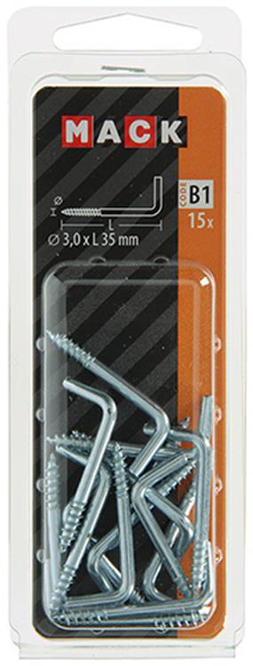 Afbeelding laden in galerijviewer, Mack 1017818 - schroefduim staal verzinkt 15 st 3,0 x 35 mm | 10 stuks