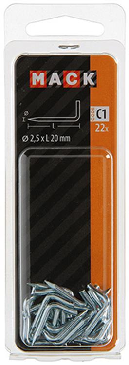 Afbeelding laden in galerijviewer, Mack 1017837 - puntduim staal verzinkt 22 st 2,5 x 20 mm | 10 stuks