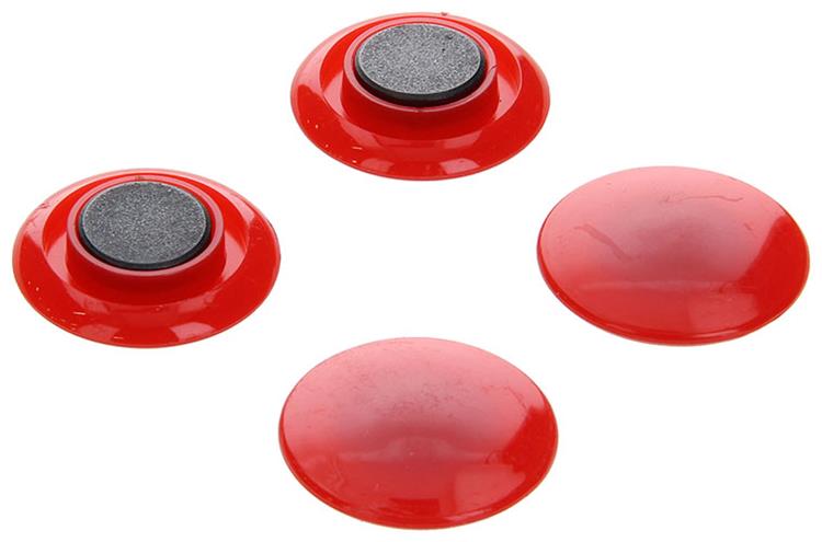 Afbeelding laden in galerijviewer, Mack 1003662 - bordmagneet kunststof rood 4 st 30mm | 10 stuks